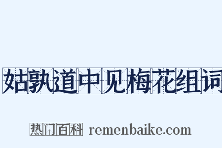 姑孰道中见梅花组词是什么意思的图片